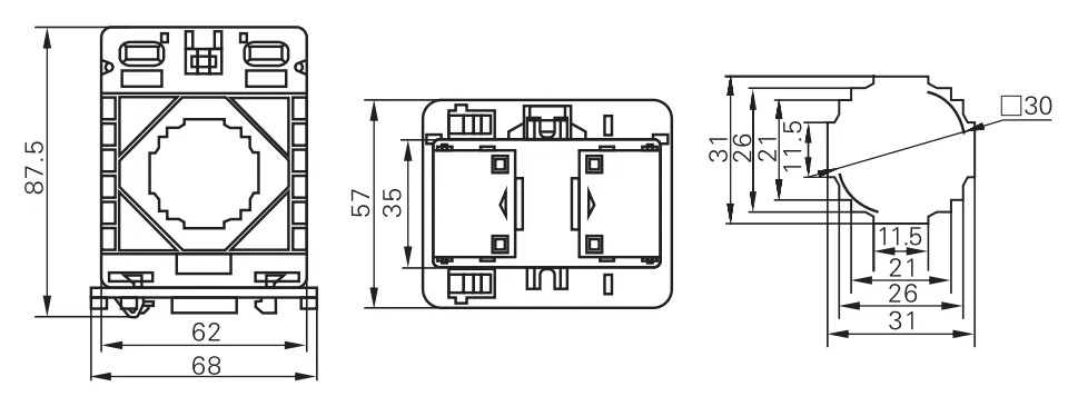 30A:5A CP-62/30 Cl.0.5 Transformador 5A Nucleo Solido ASCT HEYI