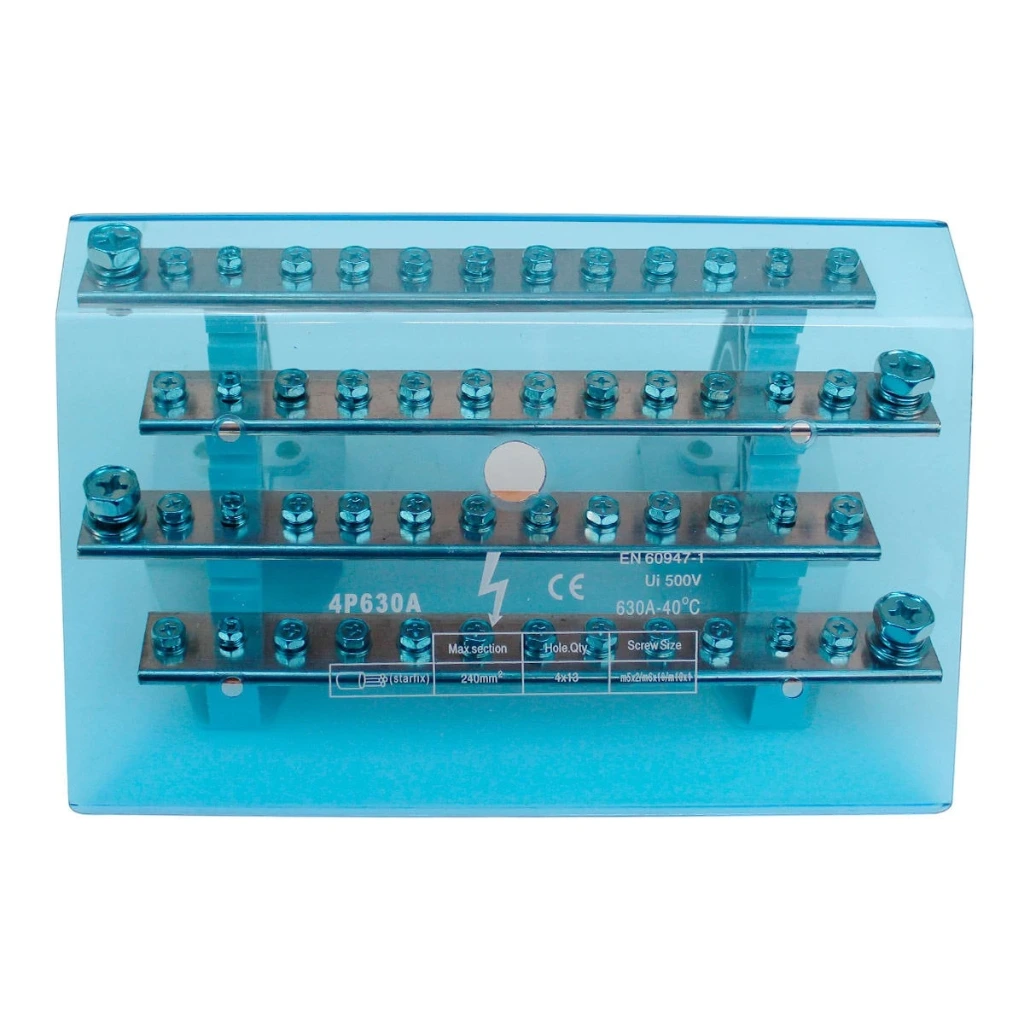 [CKE-JH8-413L-400A] Barra Repartidora Tetrapolar 11 Polos 400A - Cirkon Electric