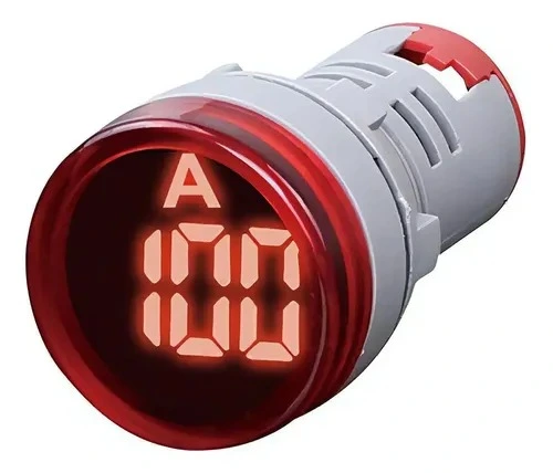 [CKE-AD22-RA] Luz Piloto LED con Indicación de Medida 22m Rojo Amperímetro - Cirkon Electric