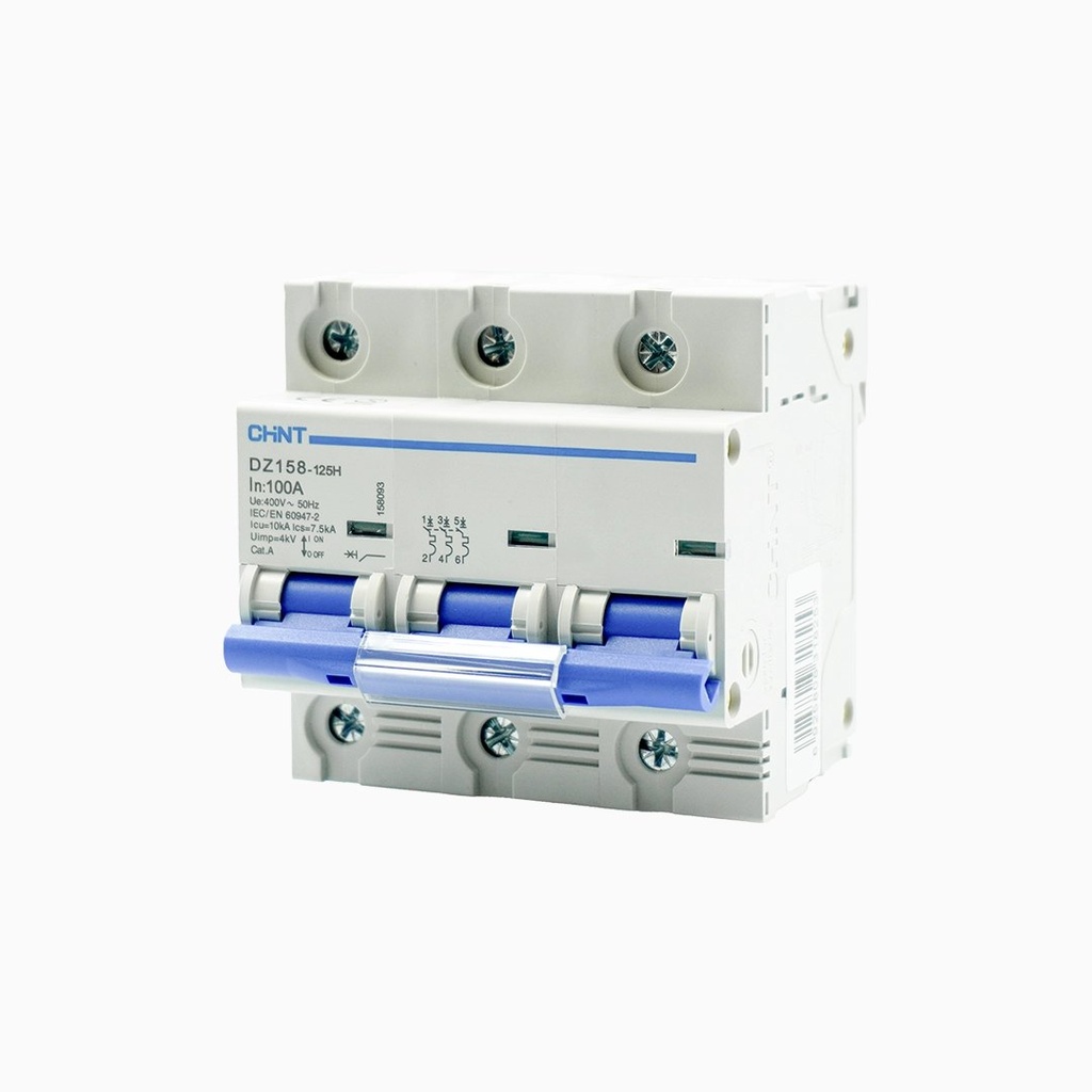 Interruptor automático 3P 100A 10kA riel DIN DZ158-125 - Chint