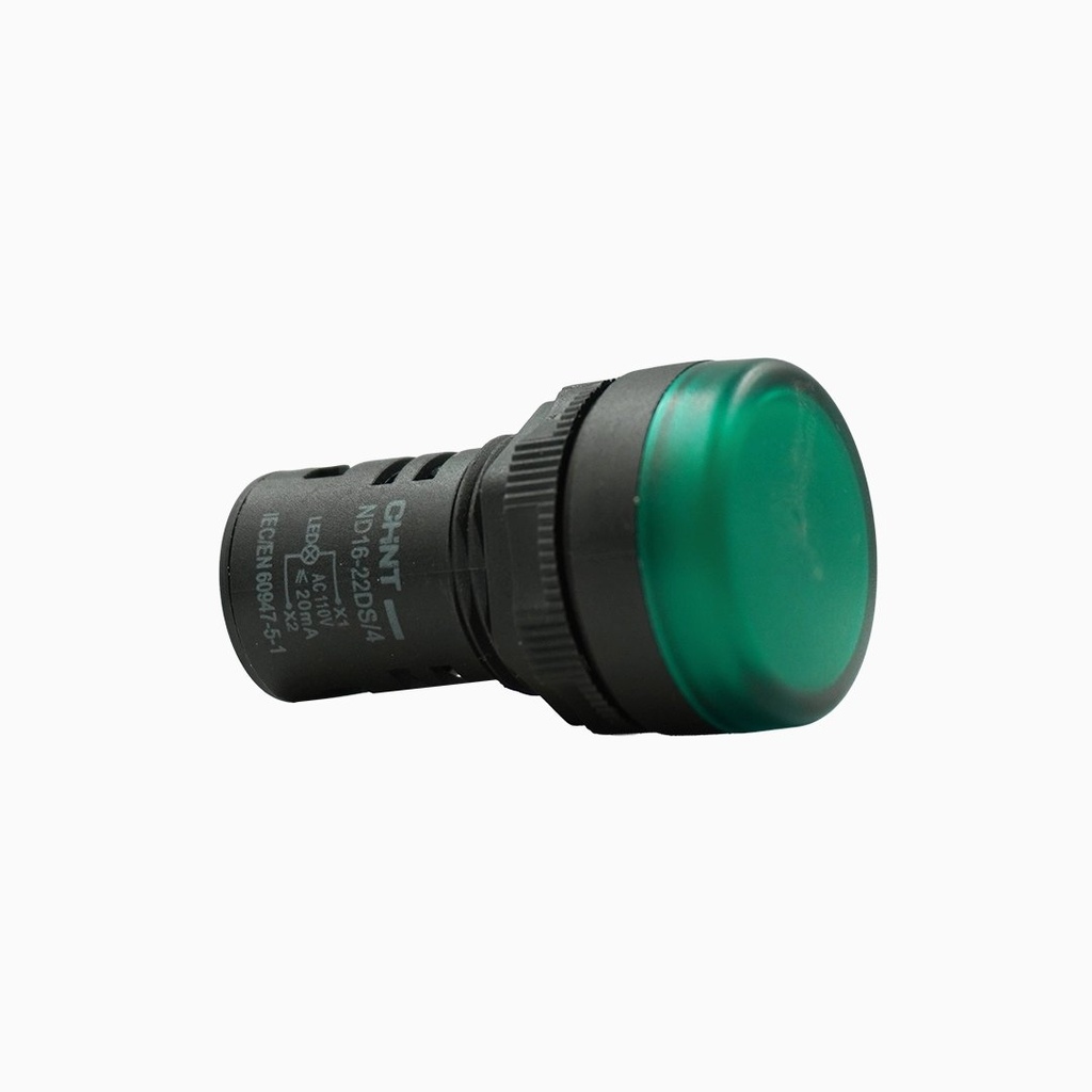 Indicador luminoso LED 22mm 110V azul, superficie curva - Chint