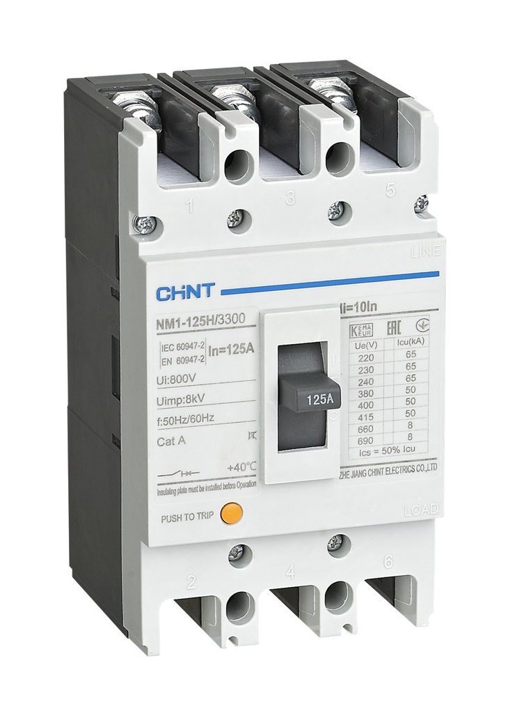 Interruptor NM1-125H 3P 125A 690V 50kA - Chint