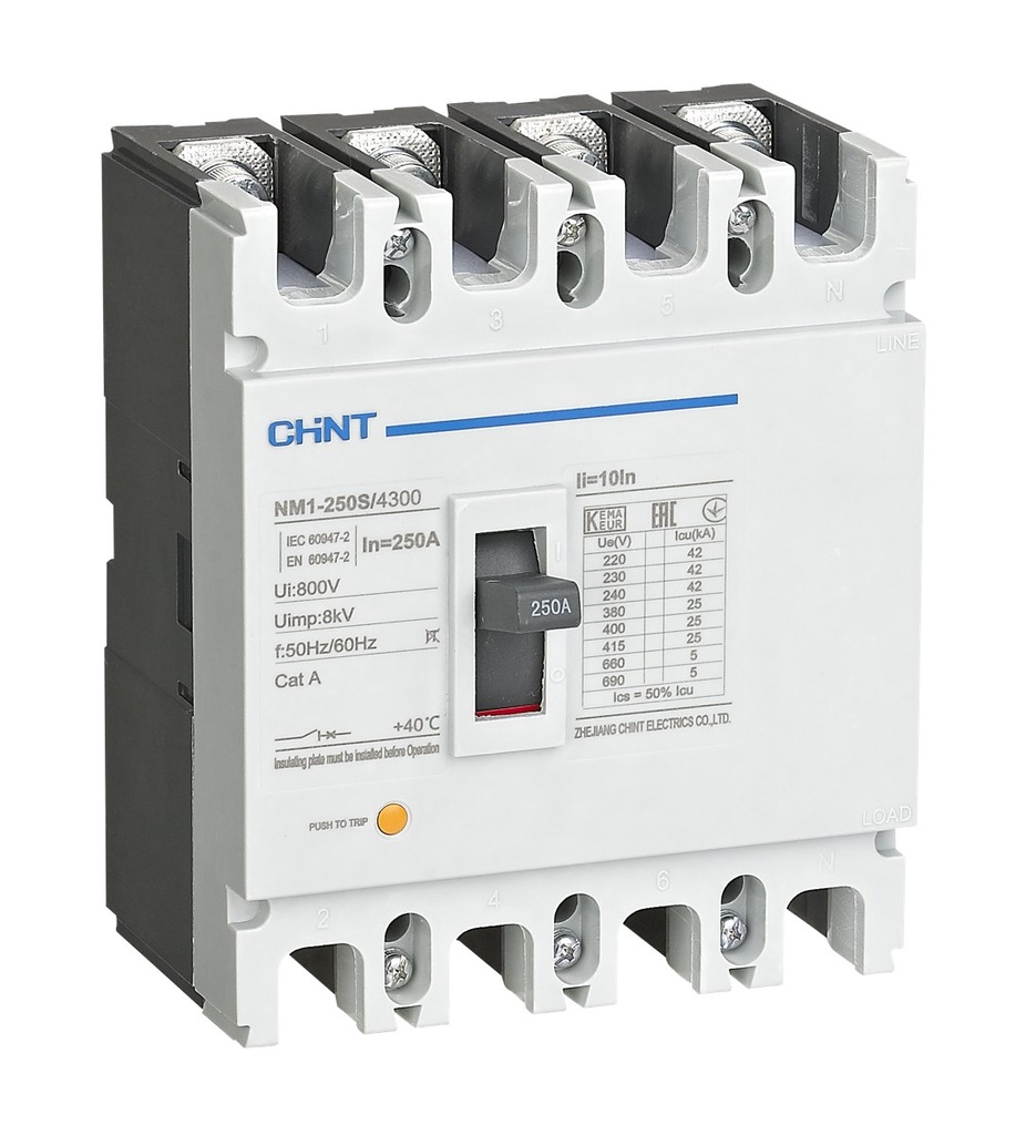 Interruptor NM1-250S 4P 250A 415V 25kA - Chint
