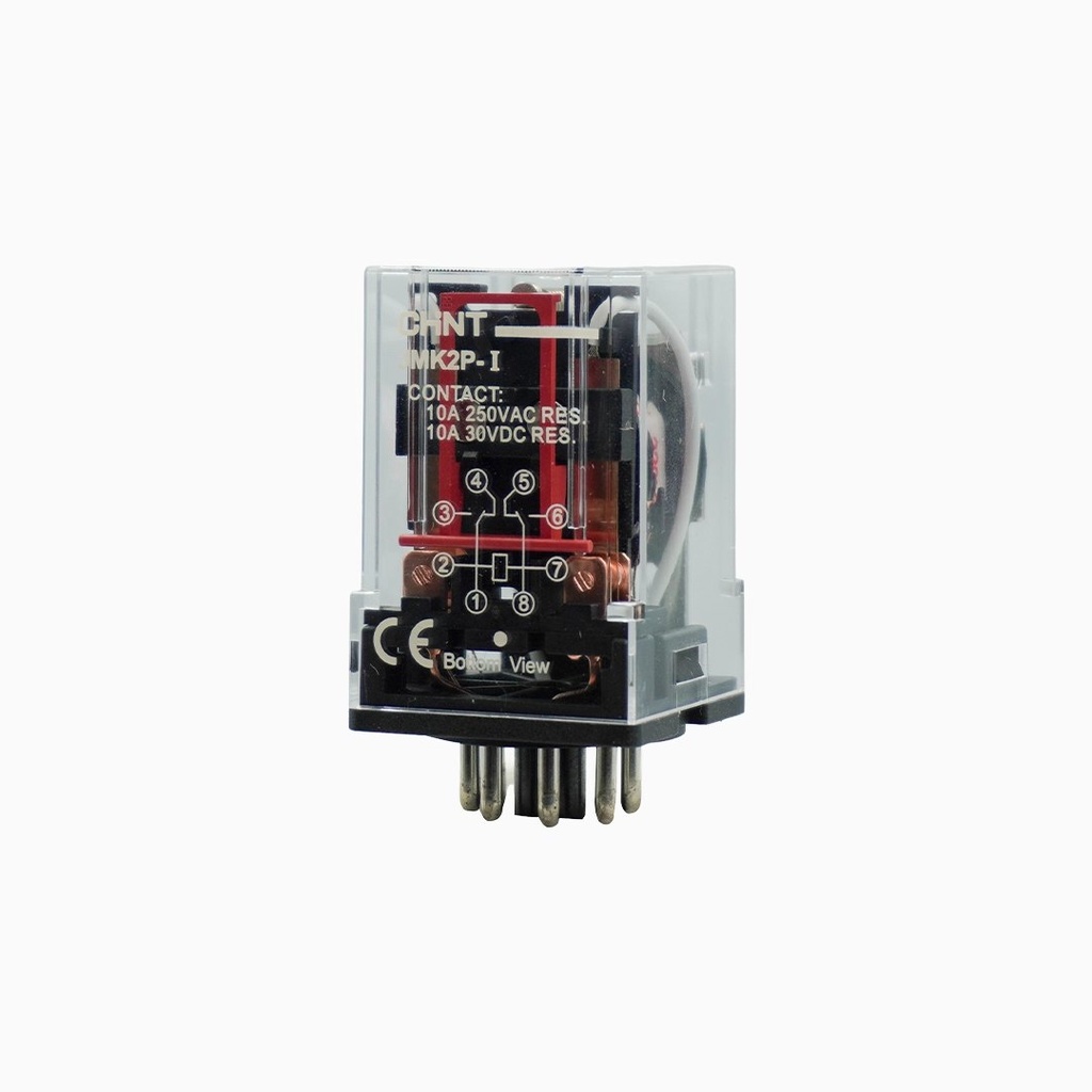 Relé enchufable octal JMK2P-I 220Vca 2 inversores 10A - Chint