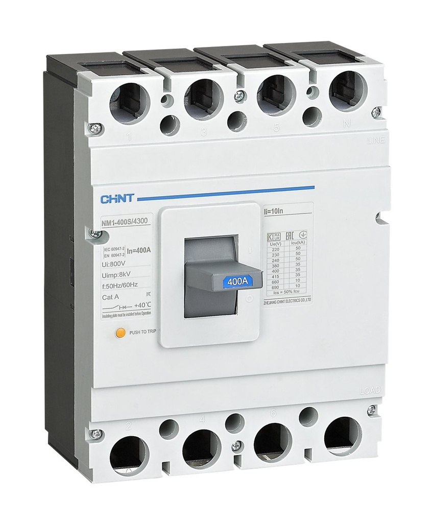 Interruptor NM1-400S 4P 300A 415V 35kA - Chint