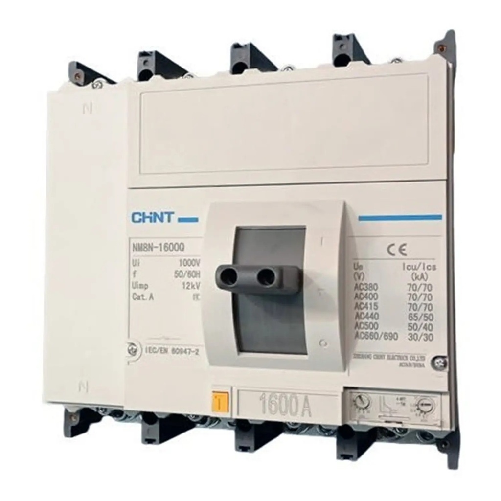 [07024071600CH] Interruptor 4P NM8N-1600Q 1600A, 415V 70kA TM0.7-1In - Chint - 07024071600CH
