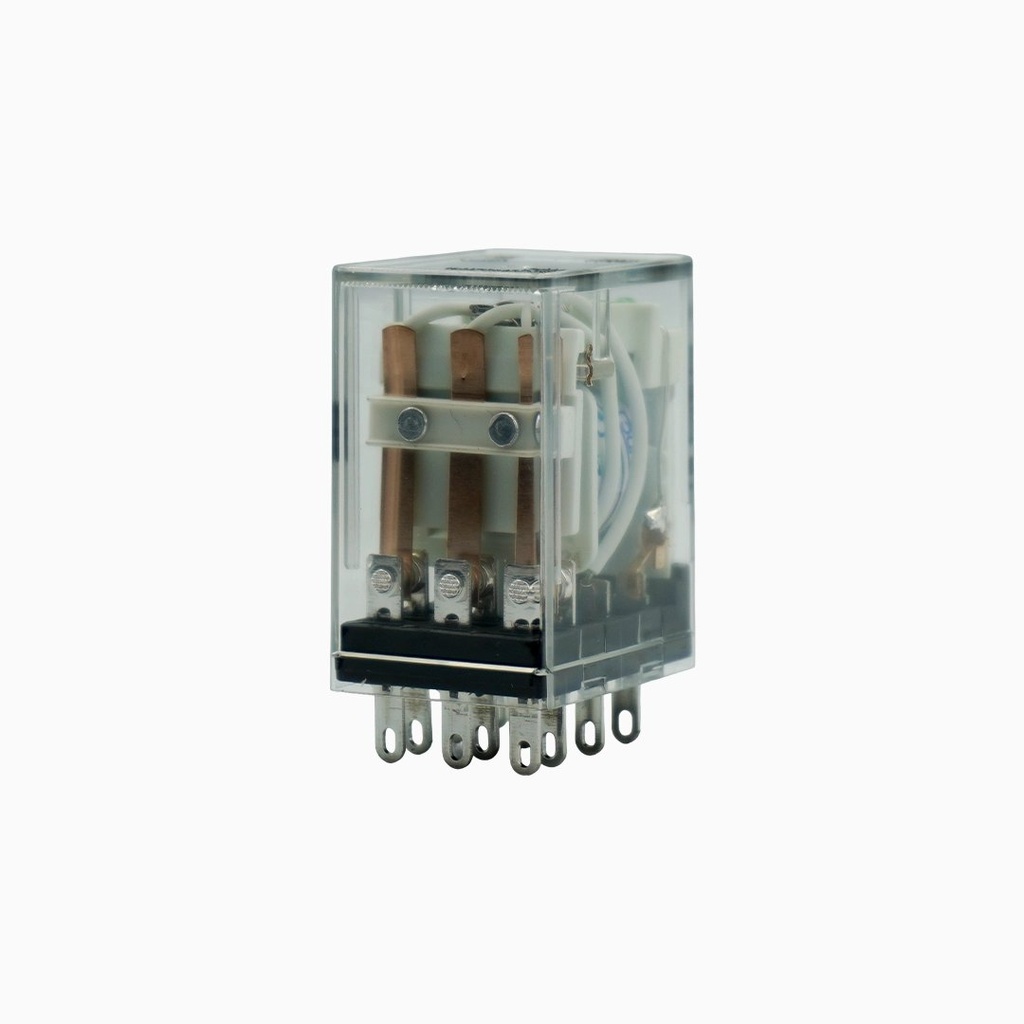 Minirele Enchufable JZX-22F(D)/3Z bob 24V DC 3 contactos 5A LED - Chint