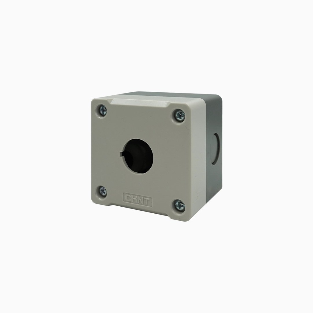 Caja Botonera NPH1-10 1 Perf. 22mm IP65 74x74x59mm Blanco/Gris - Chint