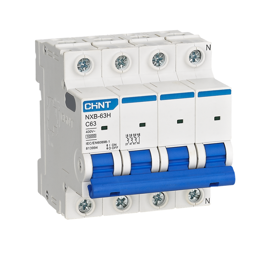 [07035406CH] Interruptor NXB-63H 4Px6A 10kA curva B CHINT - Chint - 07035406CH