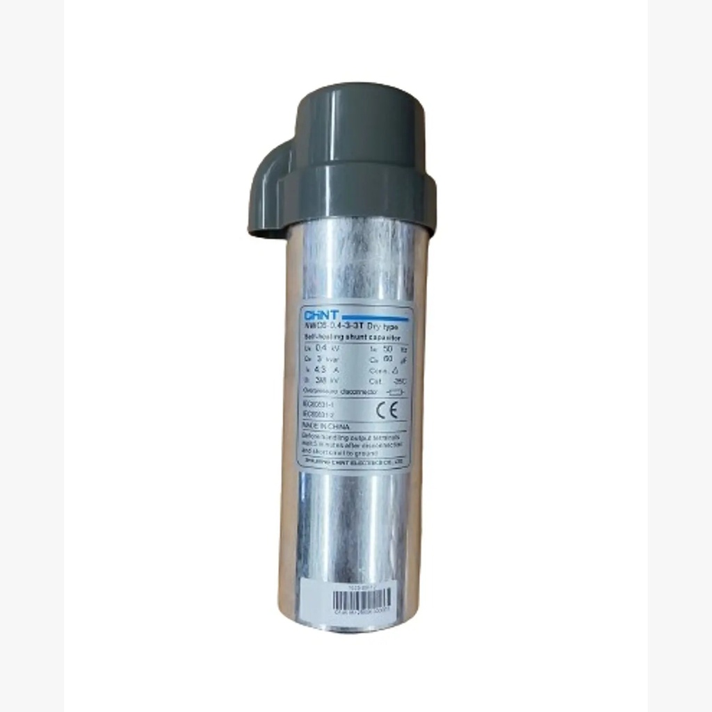 Condensador Trifásico seco botella 3kVAR 400V 50Hz - Chint - 1502040030CH