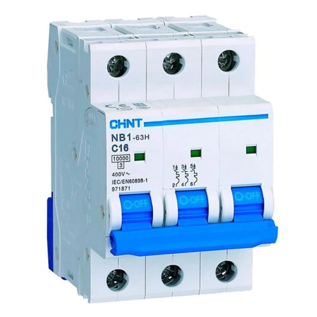 Interruptor industrial 3Px10A 10kA Curva D , IEC60947-2 - Chint - 07037310CH