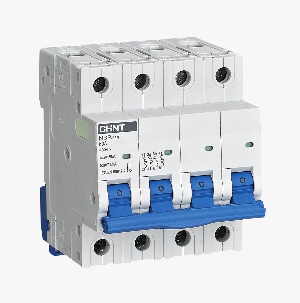 Interruptor MCB 4Px10A 15kA Curva C IEC60947 - Chint - 07030410CH