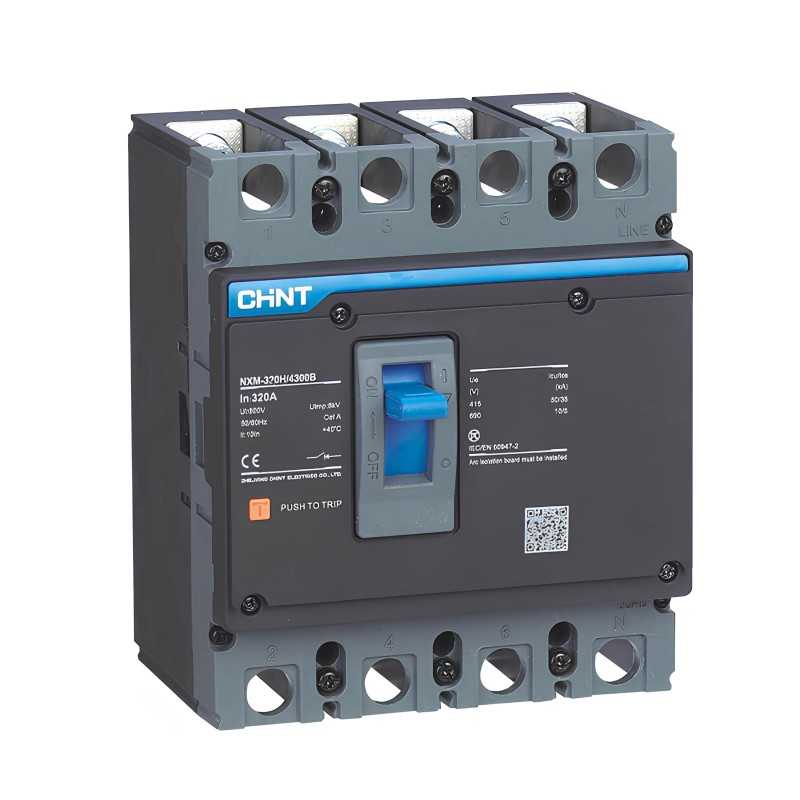 [07212430180CH] Interruptor 4P NXM-250S 180A, 415V 36kA TM0.7-1In MCCB - Chint - 07212430180CH