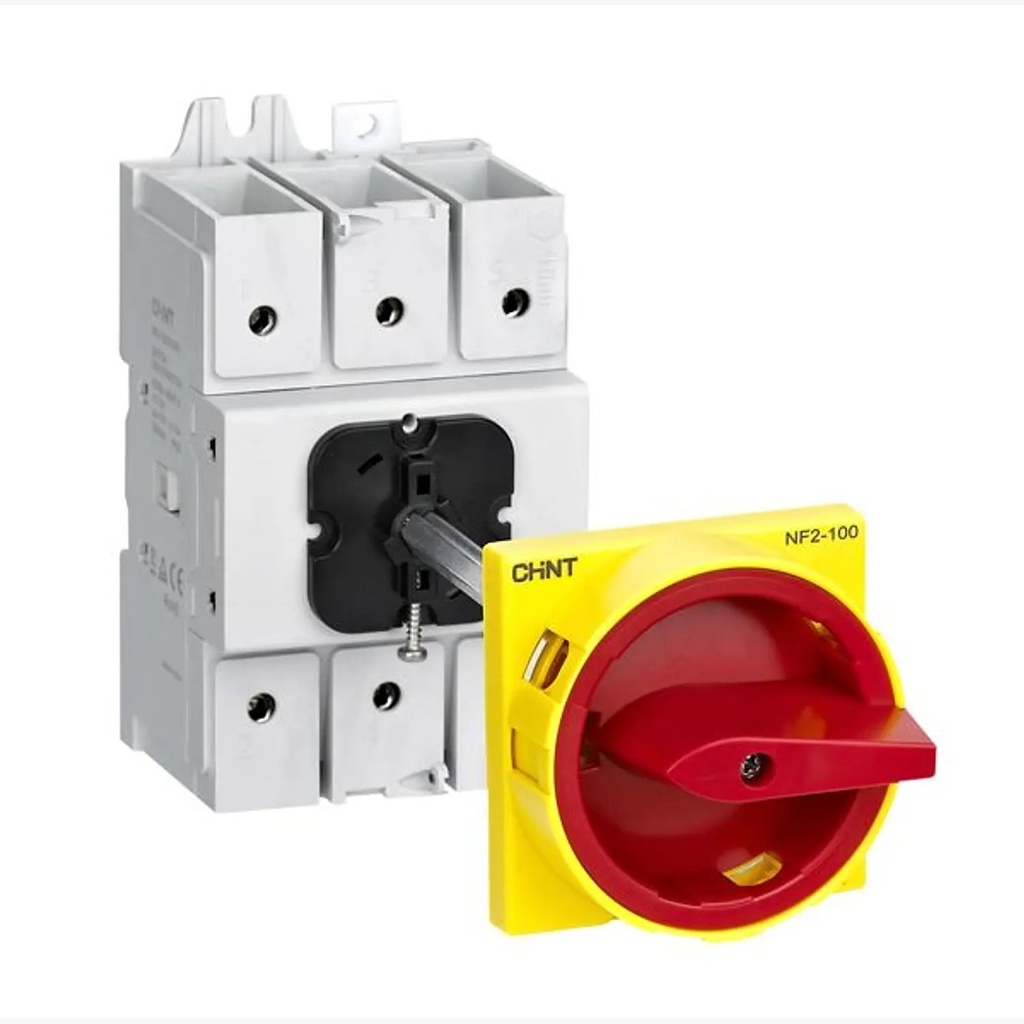 Seccionador a panel NF2 25A 3 POLOS manilla roja/amarilla AC-23A 415V - Chint - 170232025CH