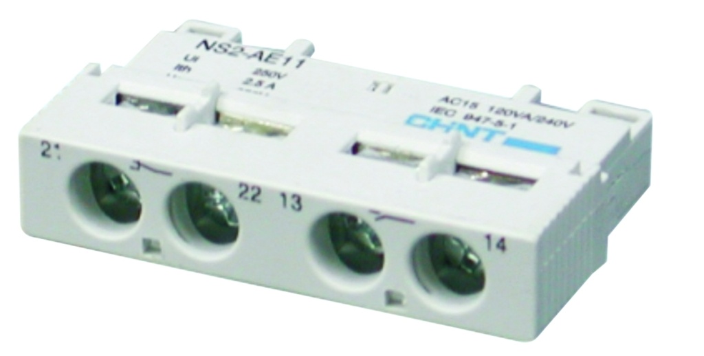 [09050311CH495968] Contacto Aux. Frontal 1NA+1NC Para Guardamotor NS2 - Chint - 09050311CH