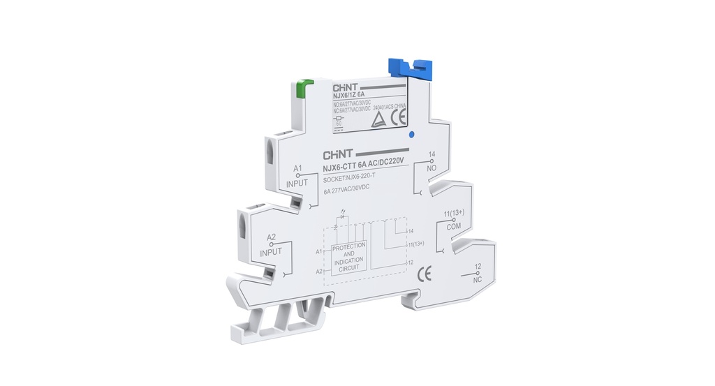 Base Relé interfaz 24V 1NA 1NC NJX6 - Chint - 053700024CH