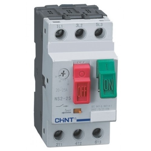 Guardamotor c/tecla NS2 (reg 4.00 - 6.30A) 100kA - Chint - 09031063CH