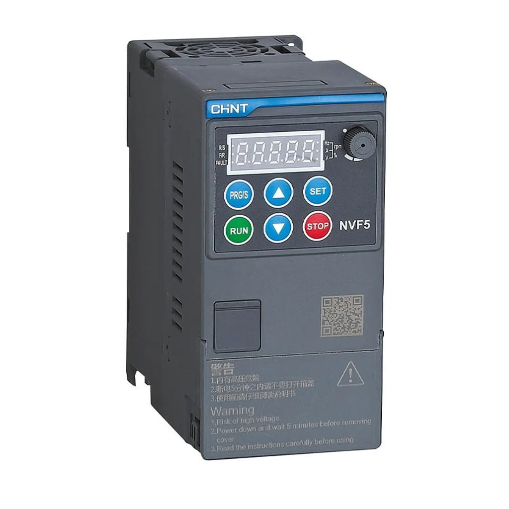 [130700122CH] Variador de Frecuencia NVF3M-0.4/TD - VDF 0,4KW - 0.5HP - 2,5A, 1F 220V/3F 220V C/PID - CHINT - 130700122CH