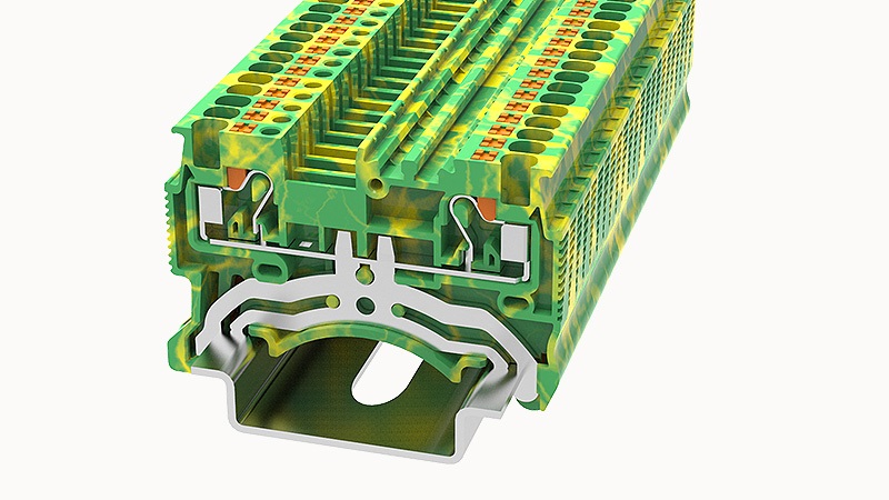 Borne Tierra Push In 4mm DS4-PE - Degson