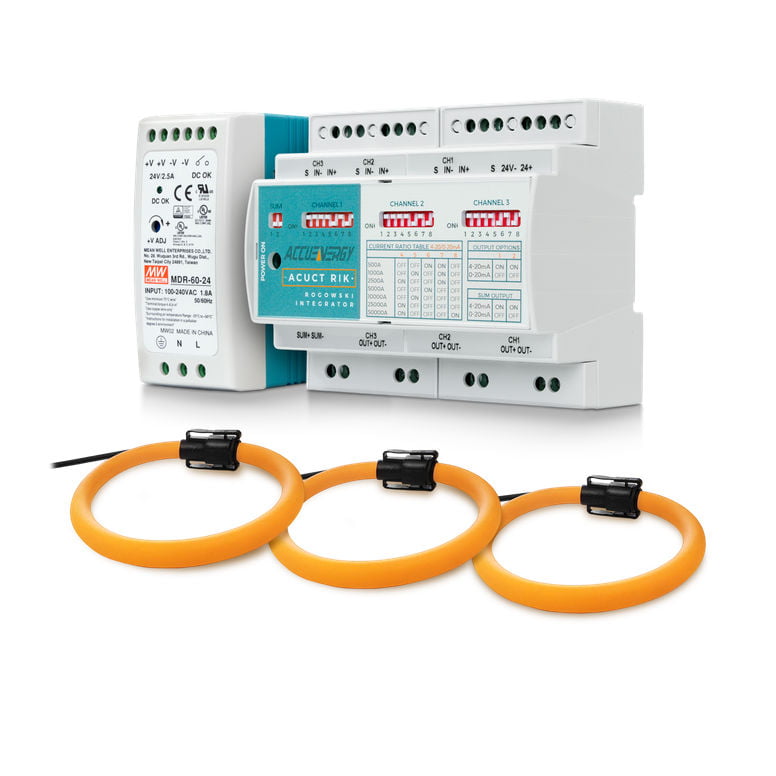 [RIK47-mA-3] RIK 4-20mA/0-20mA Flexible Tres Canales con bobinas RCT47 - Accuenergy