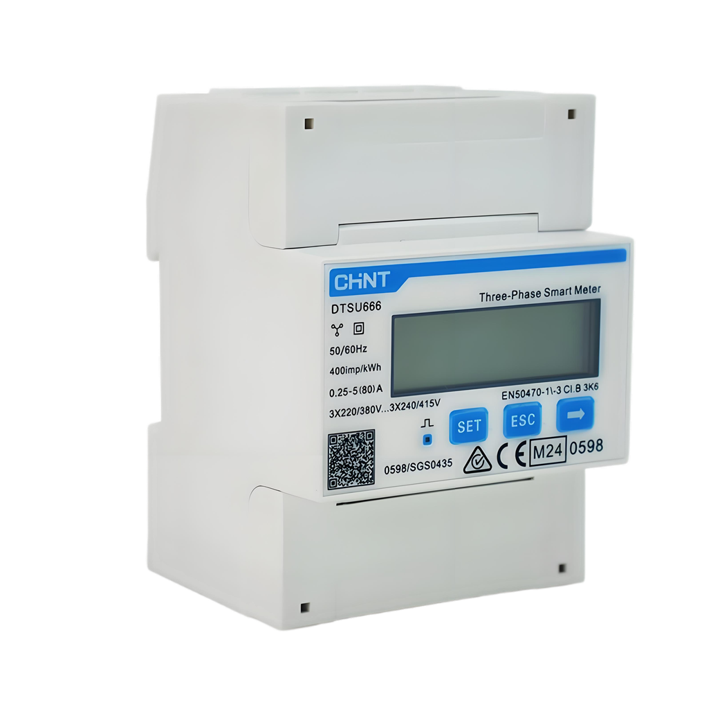 [2713423CH] Analizador de energía TC 5A 3P+N RS485 riel DIN DTSU666-CT - Chint - 2713423CH