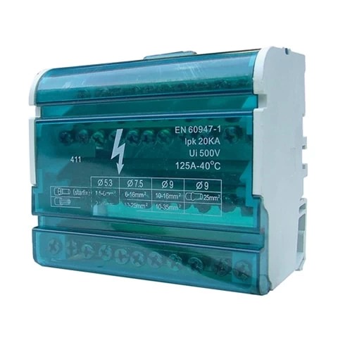 Barra Repartidora Tetrapolar 4Px15 125A - Cirkon electric - CK-BR-4P-15A