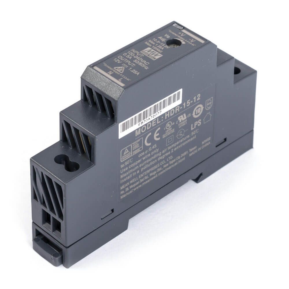 Fuente de Poder-15VDC-0.63A-15.2W - Mean Well - Riel DIN