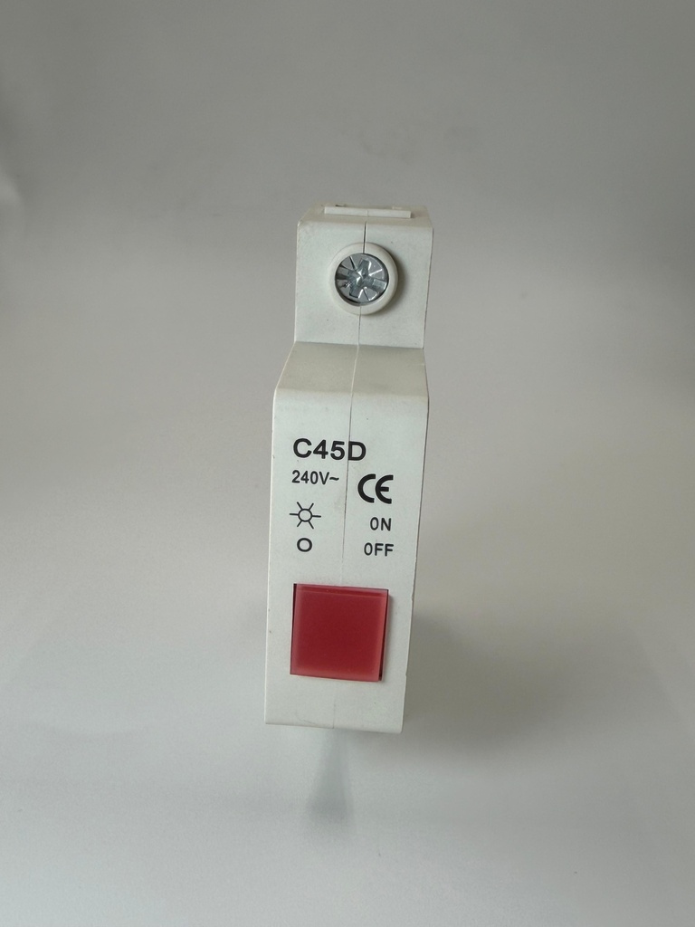 Luz Piloto Rojo 220VAC Riel DIN - Cirkon Electric - CKE-LP-RED-DIN