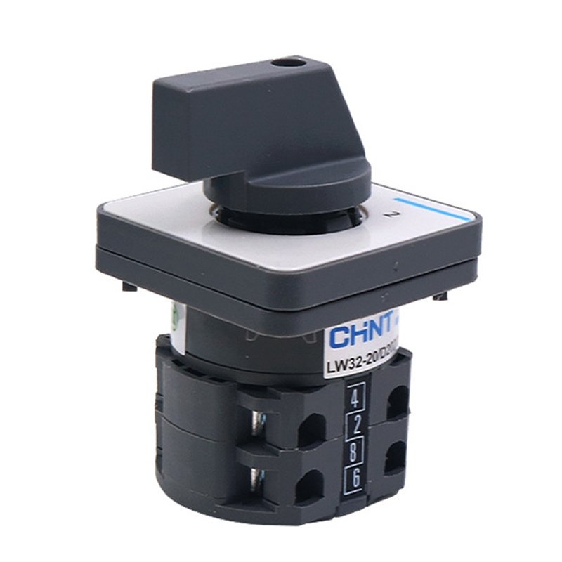 [170123206CH] Conmutador (transf. rot) 2P,20A(AC21), 3pos.(1-0-2), 48x48mm - CHINT - 170123206CH