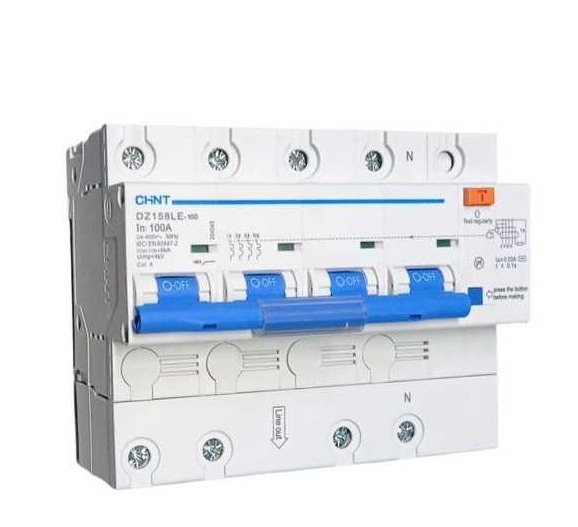 Interruptor RCBO 4Px100A curva 8-12 6kA, 300mA tipo AC