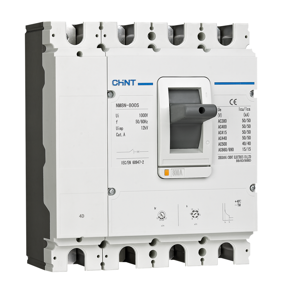 Interruptor 3P NM8N-800H 800A 415V Termomagnetico 0.7-1In  - CHINT - 07023020800CH