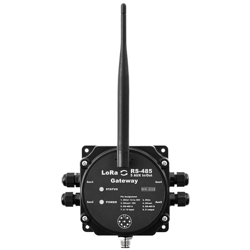 [WW-3D28] Telemetría LoRa RS485 IP68 5 E/S - WW-3D28 - Wintec