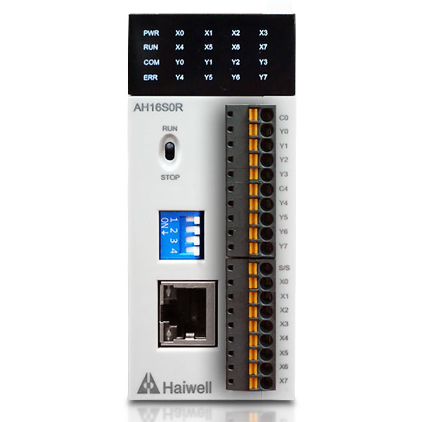 PLC Tipo Tarjeta Haiwell AC12M0P 4DI, 4DO transistor PNP, 2AI, 2AO, TCP+485