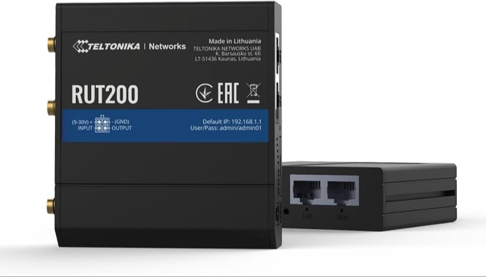 Router RUT200 Industrial Teltonika - Ethernet - Wi-Fi - 4G LTE
