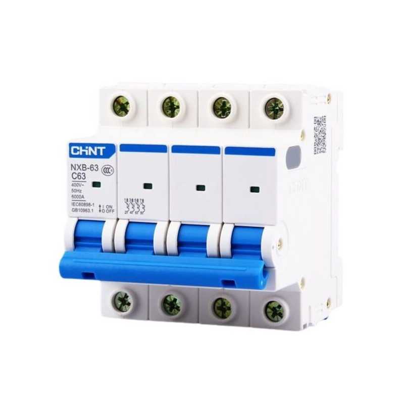 Interruptor NXB-63H 4Px25A 10kA curva C CHINT - 07031425CH