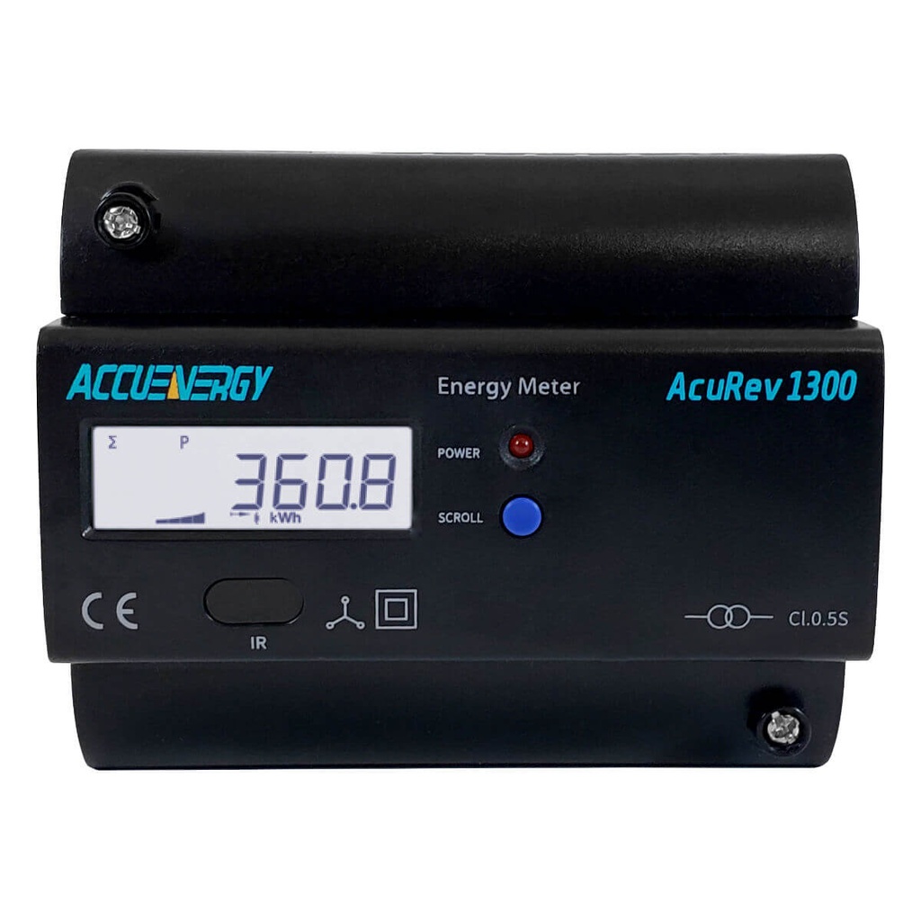 [AcuRev 1312-5A-X0] AcuRev 1312-5A - Analizador tifásico a riel DIN compatible con TC - Accuenergy