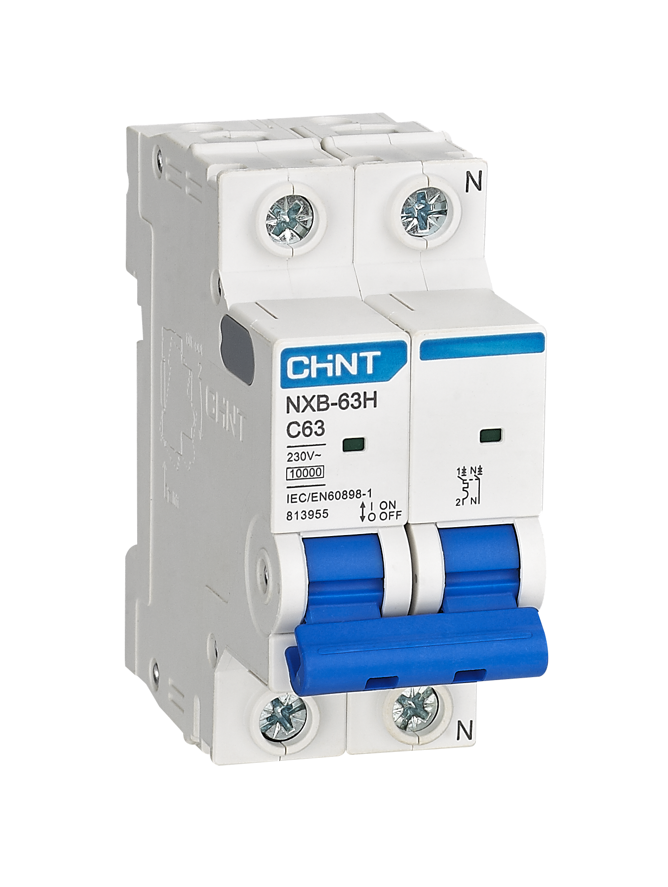 Interruptor NXB-63H 2Px25A 10kA curva D CHINT - 07033225CH