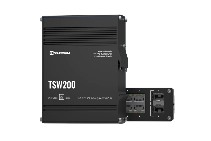 [TSW200] TSW200 Switch Industrial PoE+ No Gestionado - Teltonika