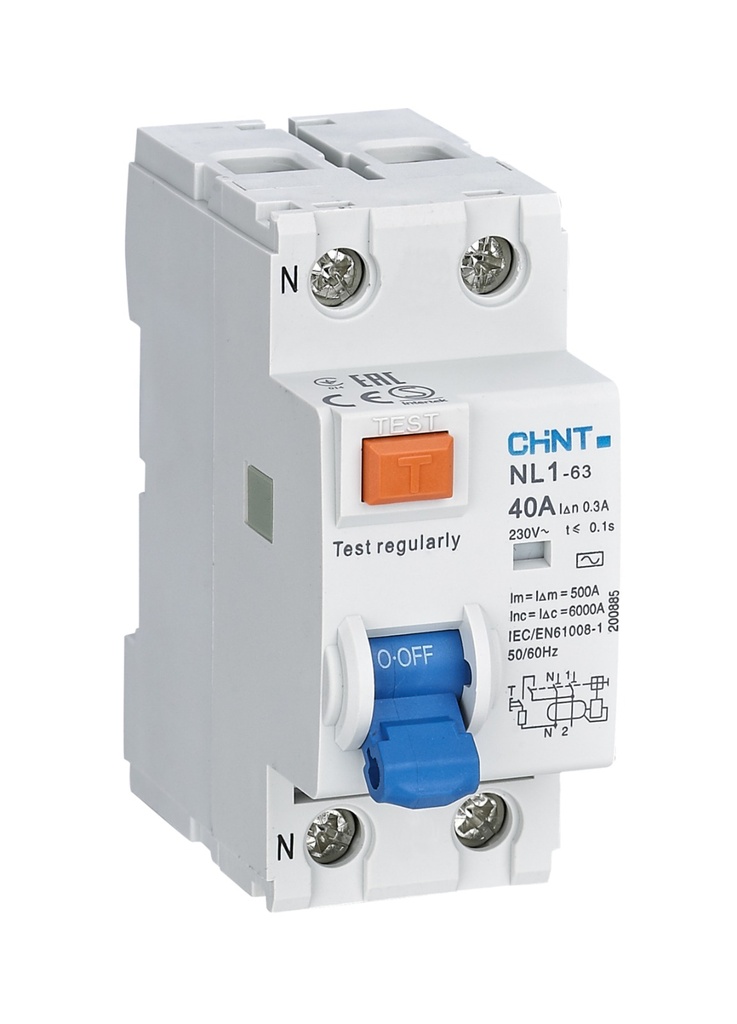 Interruptor diferencial 2Px25A 30mA ,AC -AX simple busbar - Chint - 0702225031CH