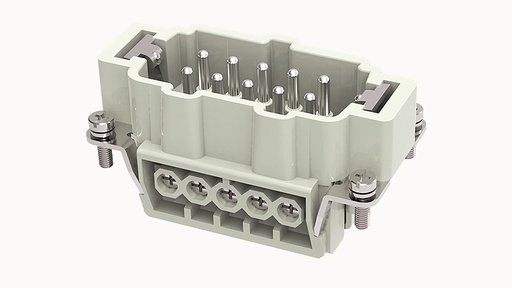 [DE-010-M] Conector Industrial Rectangular Macho 10+PE - Degson - DE-010-M