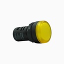 Indicador luminoso LED 22mm 110V amarillo, superficie curva - Chint