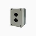 Caja Botonera NPH1-20 2 Perf. 22mm IP65 106x74x59mm Blanco/Gris - Chint
