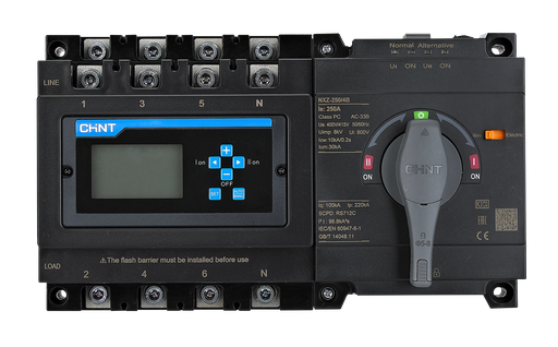 [05105160CH] Transferencia Automática ATSE tipo PC 4P 400V 160A 50KA NXZ-250/4A 160A - CHINT - 05105160CH