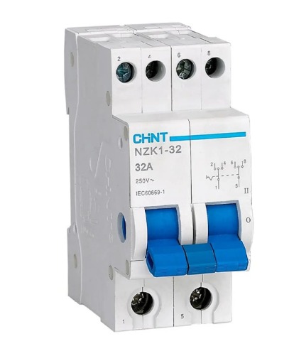 [1701232CH] Conmutador de Red 2P, 1-0-2 Riel DIN 32A Op. Manual - CHINT - 1701232CH