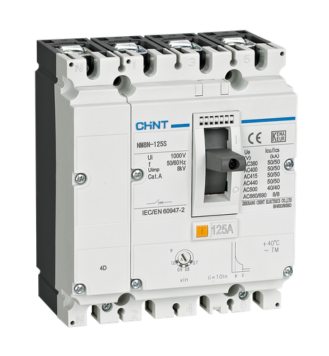 [07024030160CH] Interruptor Termomagnético 4P 160A 0.7-1In 415V 50kA - CHINT - 07024030160CH
