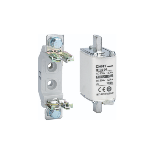 [19011125CH] Base fija 1P fusible NH1 250A, para perno M10 - CHINT - 19011125CH