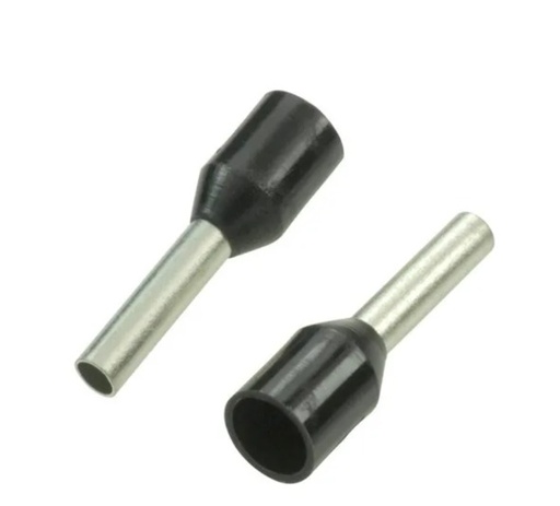 [CKE-F-E10-12-7AWG-10MM-BLACK] Ferrul  7awg 10mm Negro (100un) - Cirkon Electric