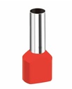 Ferrul Doble 16 awg 1,5 mm Rojo (100un) - Cirkon Electric
