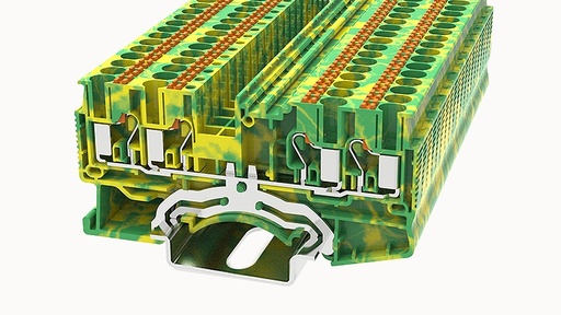 [DS2.5-QU-PE-01P-1C-00A(H)] Borne Tierra Doble Push-In 2.5 mm DS2.5-QU-PE - Degson