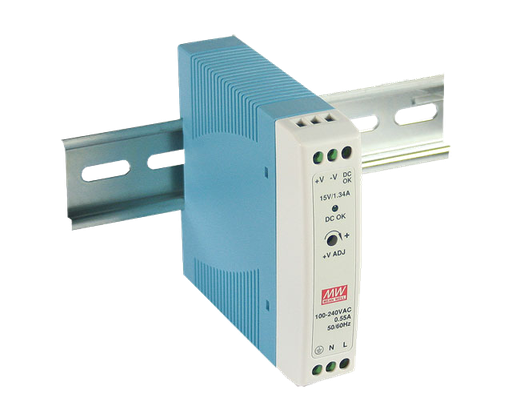 [MDR-10-12] Fuente de Poder Mean Well - Riel DIN - 12VDC - 1.34A - 10W
